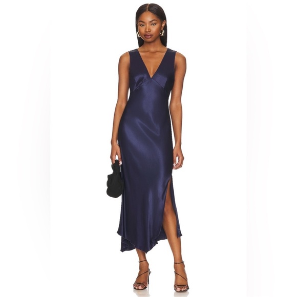 Rails Dresses & Skirts - Rails Silk Navy Monique Midi Dress